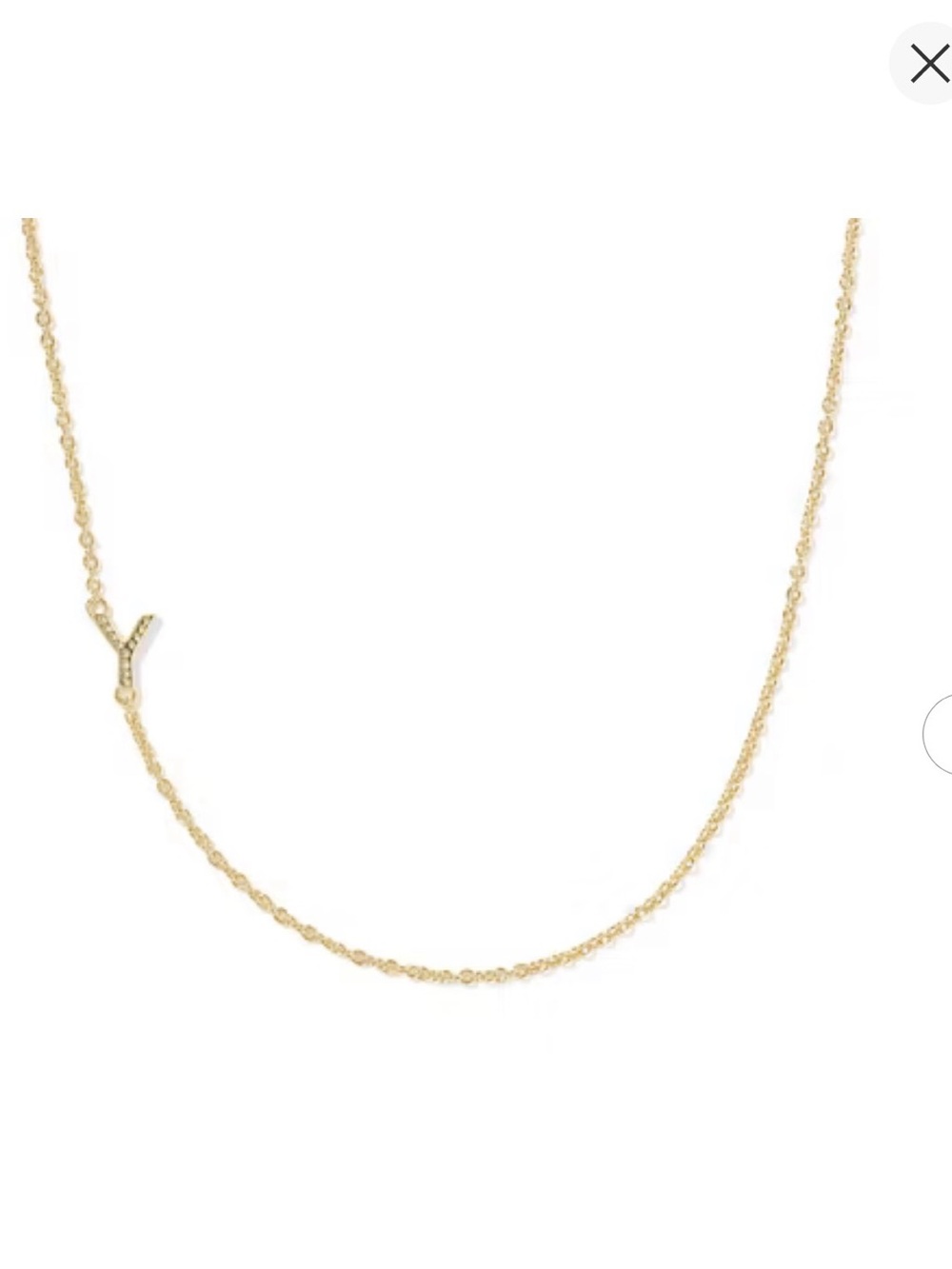 Kendra Scott Gold Letter 'Y' Pendant Necklace